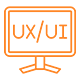 web UI/UX orange logo