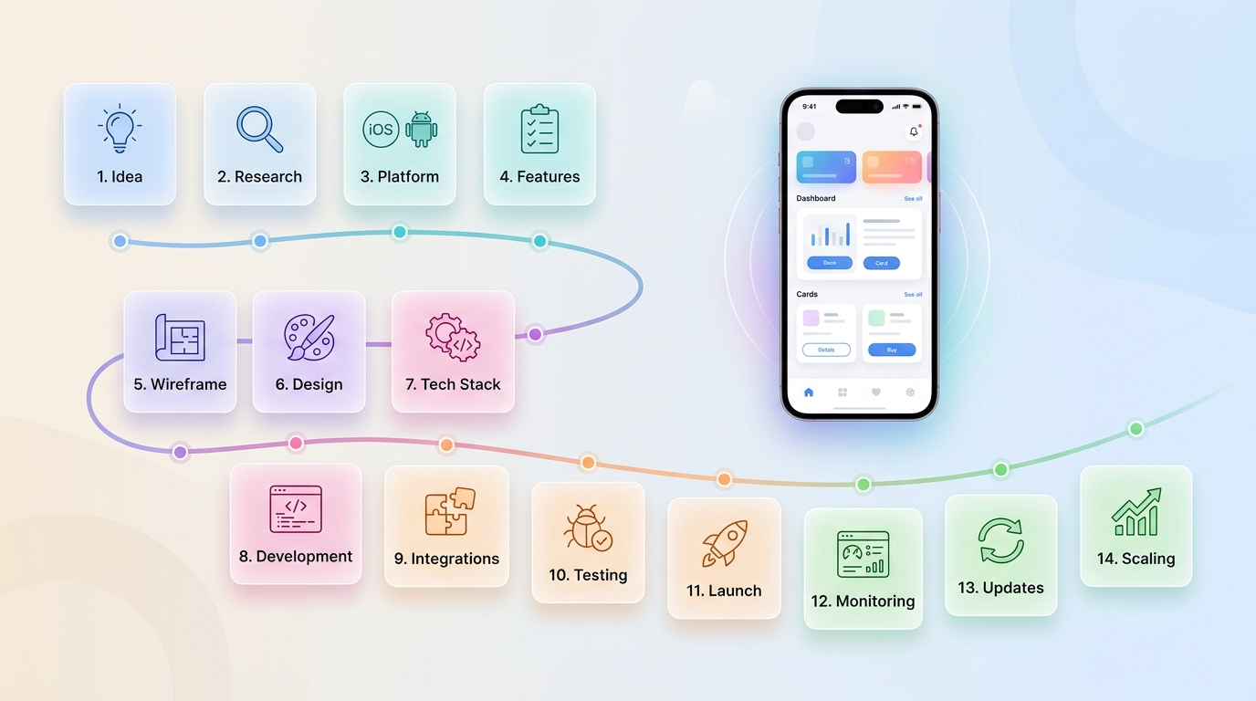 Step-by-Step Process of Developing a Mobile App