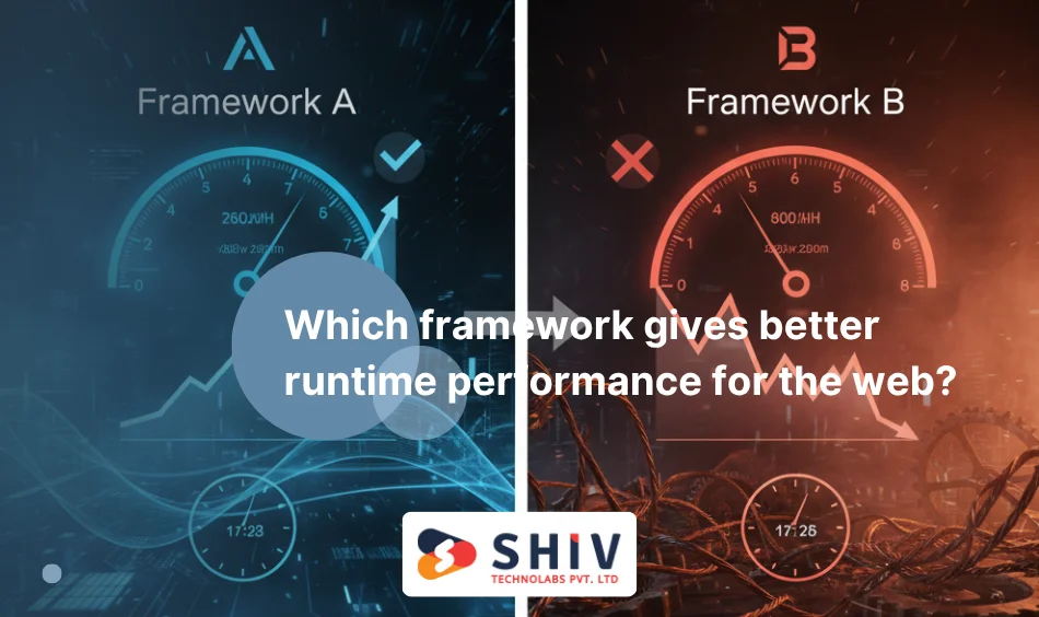 Which framework gives better runtime performance for the web